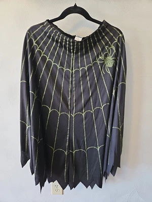 Capa de Halloween com design de aranha e teia glitter verde tamanho único serve para a maioria - Imagem 1 de 3