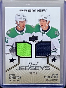 2024-25 Upper Deck Premier Jason Robertson/Wyatt Johnston Dual Jersey #/99 - Picture 1 of 2
