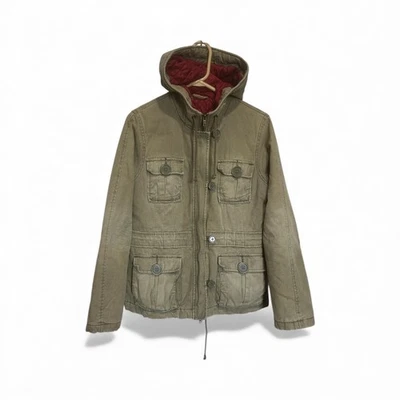 De Colección Abercrombie Fitch Safari Chaqueta Caza Acolchada Sudadera con Capucha Caqui Para Mujer Grande Foto 1 de 4