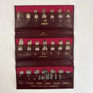 Victorian Style Needle Case KIRBY, BEARD & CO LTD REDDITCH Trifold Book RARE - Picture 1 of 6