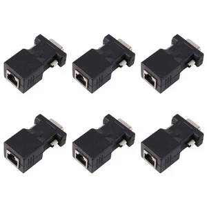 6X VGA Extender Male to LAN CAT5 CAT6 RJ45  Cable Adapter J5S34576 - Bild 1 von 8