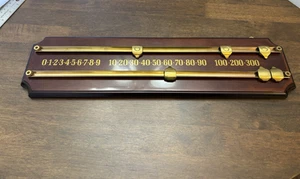 Tablero de puntuación de billar de billar de billar de madera Shuffleboard Bombay Co. 1991 piscina de colección - Imagen 1 de 9