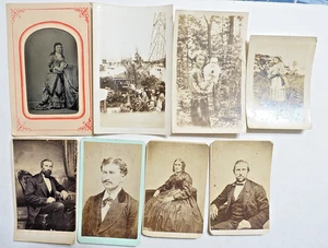 (8) ALTE FOTOS Farbtyp, Portraits, Herren, 1800er Jahre - Philadelphia & Mt. Holly,NJ - Bild 1 von 2