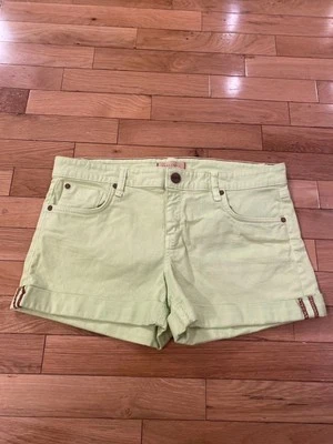 Sanctuary Denim Social Standard Shorts Womens 29 Lime Green High Rise Cuffed - Image 1 of 4