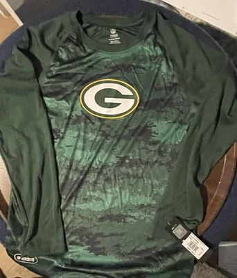 NUEVO Combina Auténtica Camisa de Manga Larga Green Bay Packers, Juvenil Grande/14-16 Foto 1 de 4