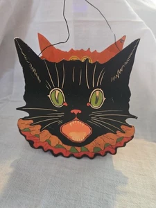 Vintage Bethany Lowe Elsass Halloween Fraidy Scaredy Katze Laterne Licht Leuchte  - Bild 1 von 9
