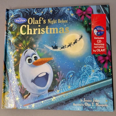 Disney Frozen Olaf's Night Before Christmas Hardcover Book & CD 2015 - Image 1 of 4