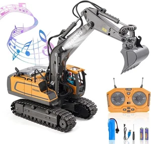 Ferngesteuerter Bagger Spielzeug für Kinder Auto 2,4 GHz Traktor RC mit Lichtern - Bild 1 von 22
