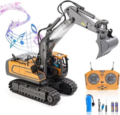 Ferngesteuerter Bagger Spielzeug für Kinder Auto 2,4 GHz Traktor RC mit Lichtern - Bild 1 von 4