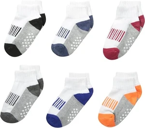 Jefferies Socks Boys' 179398 Half Cushion Quarter Socks 6 Pair Pack Size Toddler - Picture 1 of 2