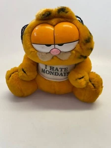 Vintage 9” Garfield Plush 80’s - I Hate Mondays - Picture 1 of 5