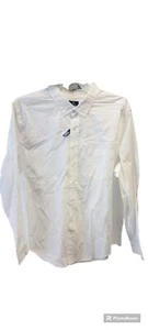 George Men's Button Down Long Sleeved Poplin Shirt White In Sizes 2XL - Picture 1 of 7