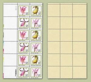 Scott No. 2079a (2076-2079) - 20c Orchids - Plate Block of 12 Stamps - MNH - Picture 1 of 1