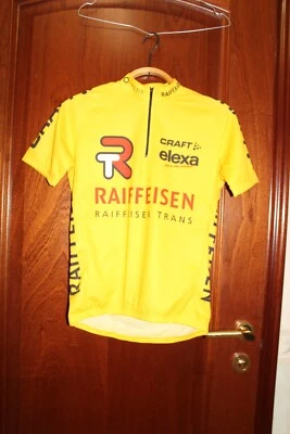 Camiseta deportiva de ciclismo vintage Craft Yellow Raiffeisen Trans Team - S Foto 1 de 4