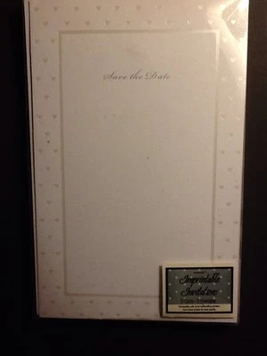 Convites imprimíveis Amscan Save the Date corações festa de casamento 12 ct - Imagem 1 de 3