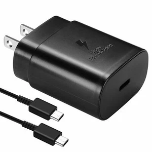 Original Samsung Galaxy A54 5G 25W superschnelles Ladegerät & Typ-C auf Typ-C Kabel - Bild 1 von 4