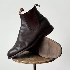 Men's R.M. Williams Comfort Craftsman Leather Brown Chelsea Boots SIZE 10H - Picture 1 of 8