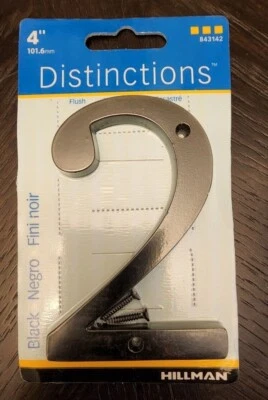 Distinctions by Hillman 843142 4" montaje empotrado casa negra número 2 Foto 1 de 3