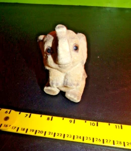 Statuina elefante floccato feltro originale Josef vintage made in Japan 4" CARINA - Foto 1 di 3