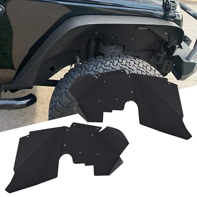 For 2007-2018 Jeep Wrangler JK JKU Front Inner Fender Liners Flares Wheel Guard - Image 1 of 4