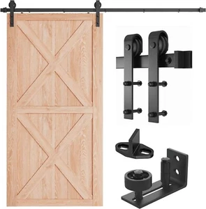 2.44M/8 FT Single Sliding barn Door Hardware kit Barn Door Track, Sliding Outdoo - Picture 1 of 7