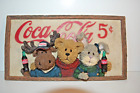 Coca Cola 5C Boyds Bear Wall Hanging Plaque Collectable 2005 Rare Excellent Cond