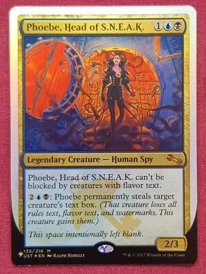 Magic The Gathering THE LIST FOIL PHOEBE HEAD OF S.N.E.A.K. blue/black card MTG - Image 1 of 2