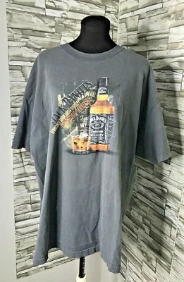 Jack Daniels Camiseta 2005 Estilo Motociclista Gris Busto 24.5" Foto 1 de 4