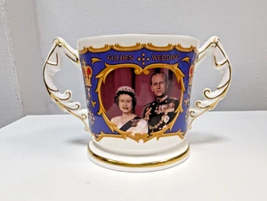 Aynsley Peter Jones Queens Golden 50. Hochzeitstag Tasse Becher - RSPCA Middx - Bild 1 von 16