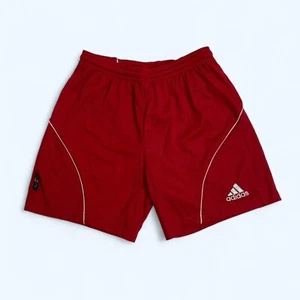 ADIDAS Kids Striker Shorts 7-8 Years Soccer Basketball Football Red White - Picture 1 of 5