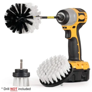3 Pack Drill Brush Attachment for Grout Floor Tub Shower Tile Bathroom & Kitchen - Picture 1 of 6