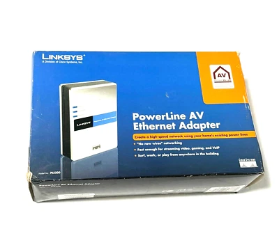 Linksys Power Line Av Ethernet Adapter PLE200 - Image 1 of 3