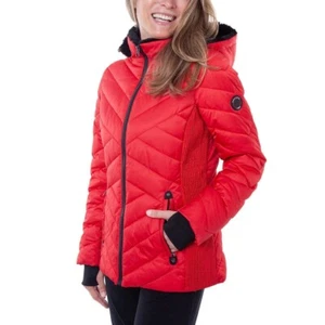 *NWOT* Nautica Ladies Short Stretch Lightweight Hooded Puffer Jacket (Red, XXL) - Picture 1 of 3