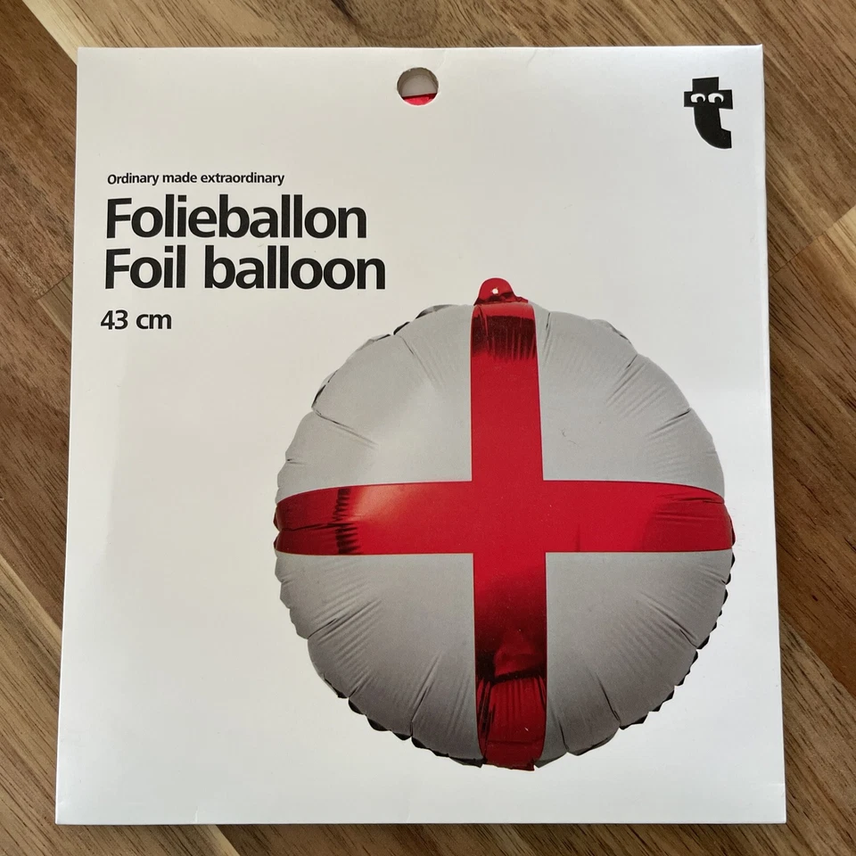 Foil Balloon - England Flag / St Geroges / Football / Euros Party - Image 1 of 4