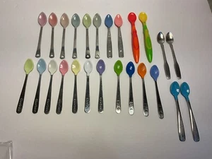 VTG-LOT OF 25 GERBER/MUNCHKIN/NUK/COMMUNITY/RC2 BRAND INFANT FEEDING SPOONS - Picture 1 of 20