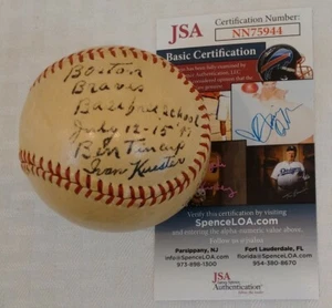 RARE Ben Tincup Autograph 1940s Spalding Baseball Ford Frick Boston Braves JSA  - Picture 1 of 2