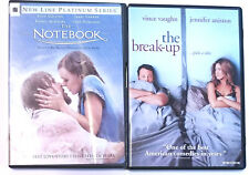 Lot of 2 THE NOTEBOOK & THE BREAK-UP Vince Vaughn Aniston Romance DVD Movies 