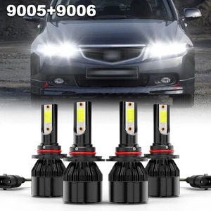 For Honda Accord 2003-2007 LED Headlight 4 Bulbs Combo High/Low Beam 9005 9006 - Picture 1 of 13