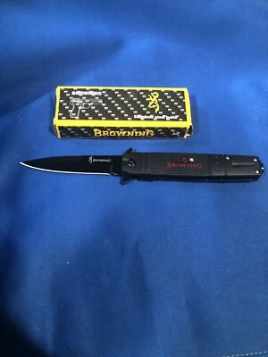 Складной нож Browning Linerlock 3,75 дюйма с лезвием из нержавеющей стали черный - Изображение 1 из 4