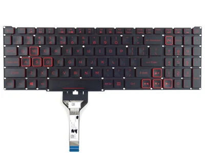TRADEBIT Tastatur für Acer Nitro AN515-56 AN515-57 AN515-58 AN515-45 LED QWERTY US layout