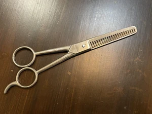 Vintage SAMMANN Hot Drop FORGED STEEL SCISSORS THINNING SHEARS ITALY - Picture 1 of 5