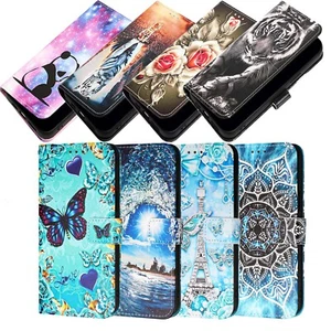 Plain Pattern Wallet Book Phone Cover for ZTE Blade A75 A73 A52 A53 V70 V60 V40S - Picture 1 of 20
