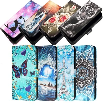 Plain Pattern Wallet Book Phone Cover for ZTE Blade A75 A73 A52 A53 V70 V60 V40S - Image 1 of 4