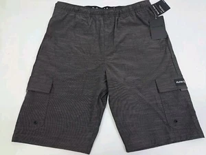 NWT Hurley H2O Dri Shorts Youth XL (13-15) Black Cargo Pocket Swim #6453 - Picture 1 of 11