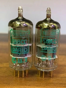 2 Tubes E188cc Miniwatt Dario Blue letter label - Gold Pin - NOS - Picture 1 of 6