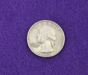 1962 D Washington Quarter Münze 90% Silber - Bild 1 von 4