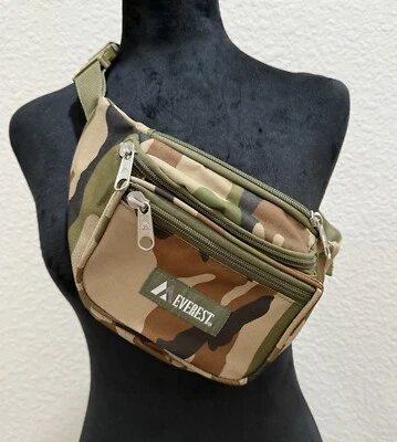 PACK CINTURA CAMUFLAJE EVEREST WOODLAND 3 compartimentos con cremallera nuevo sin etiquetas Foto 1 de 4