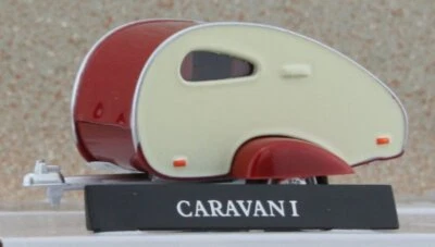 Anhänger / Trailer Wohnwagen / Camper - Caravan I - cream / red - Cararama 1:43 - Bild 1 von 4