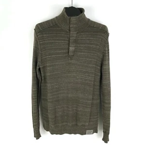 Calvin Klein Sweater Men's Small Pullover 100% Cotton Mock Neck Long Sleeve - Picture 1 of 9