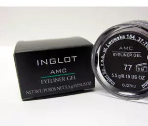 Delineador de ojos AMC impermeable Inglot negro azabache 77 tamaño completo en caja auténtico - Imagen 1 de 1